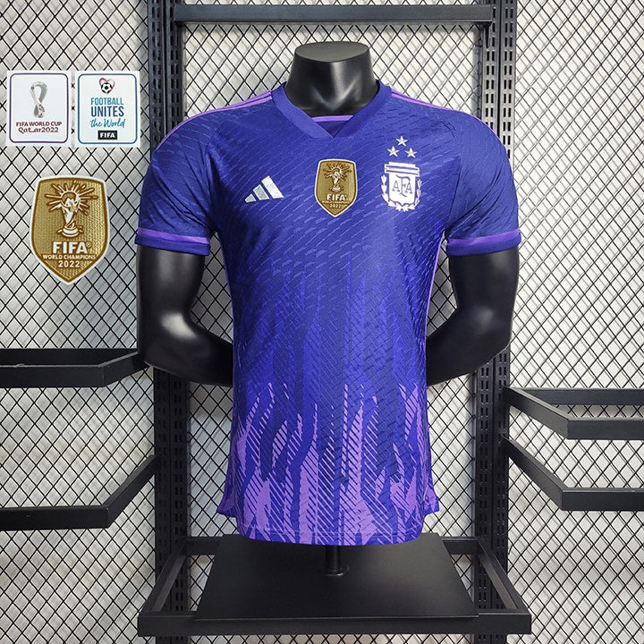 Camisa Argentina 22/23 Away Versão Jogador (+3 Patches)