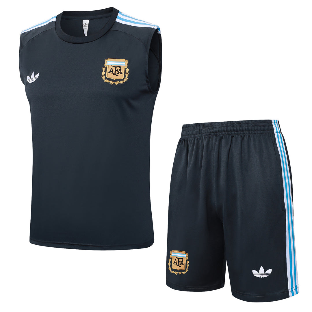 Kit Regata Argentina 25/26 - Grafite Escuro/Branco/Azul