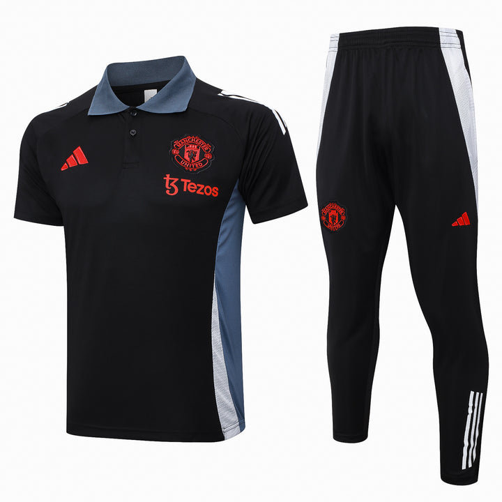 Kit Polo Manchester United 24/25 - Preto