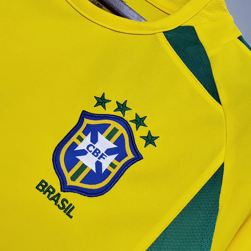 Camisa Retrô Brasil 2002 Home - Ronaldinho #11 (Pronta Entrega)