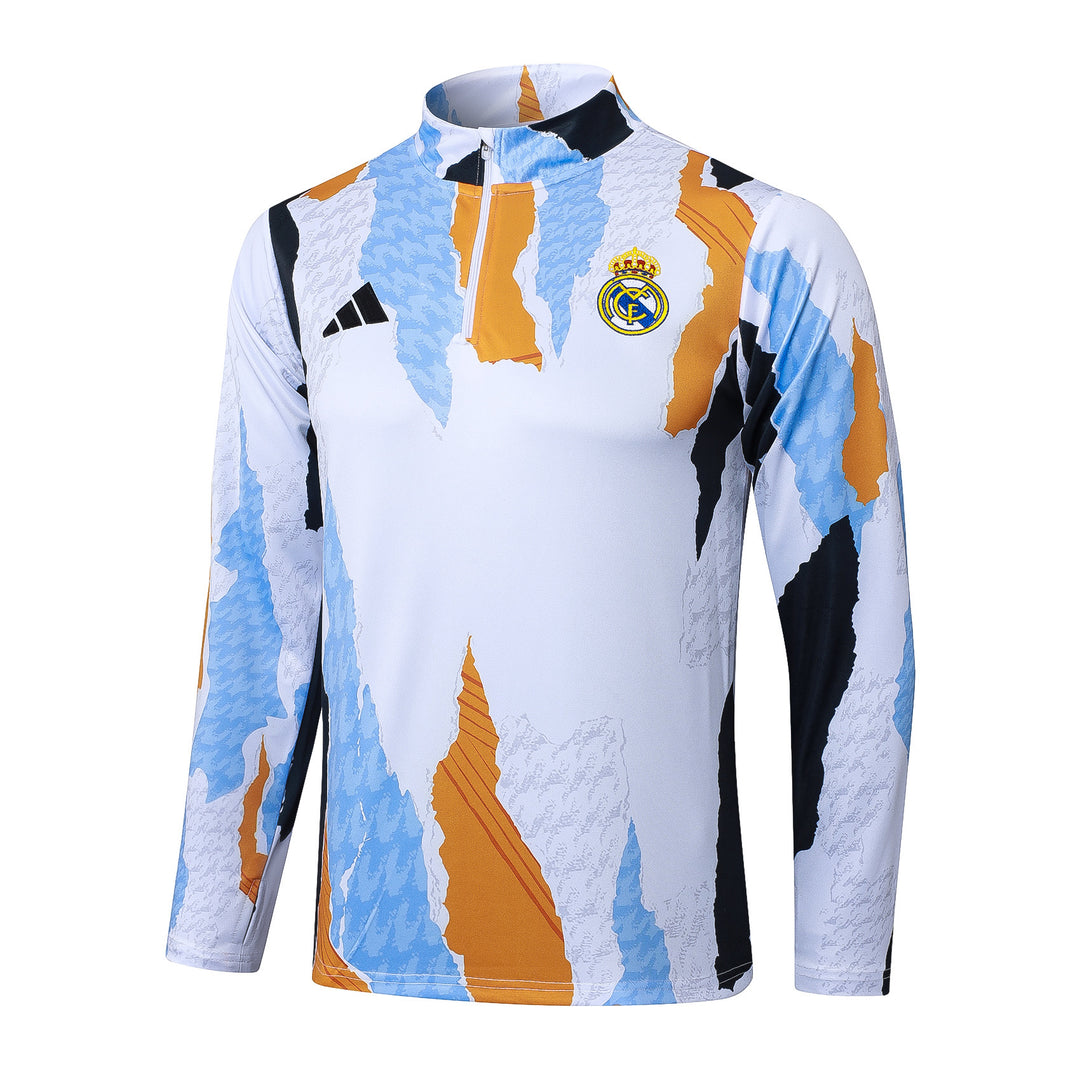 Blusão Real Madrid 2025/26 - Branco/Laranja
