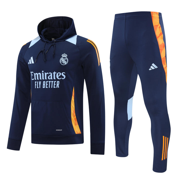 Conjunto Real Madrid 2024/25 Azul Marinho - Capuz
