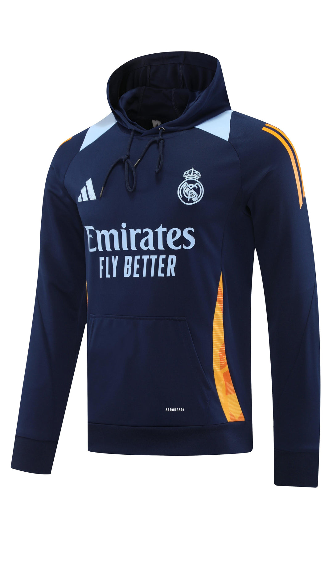 Blusão Real Madrid 2024/25 Azul Marinho - Capuz