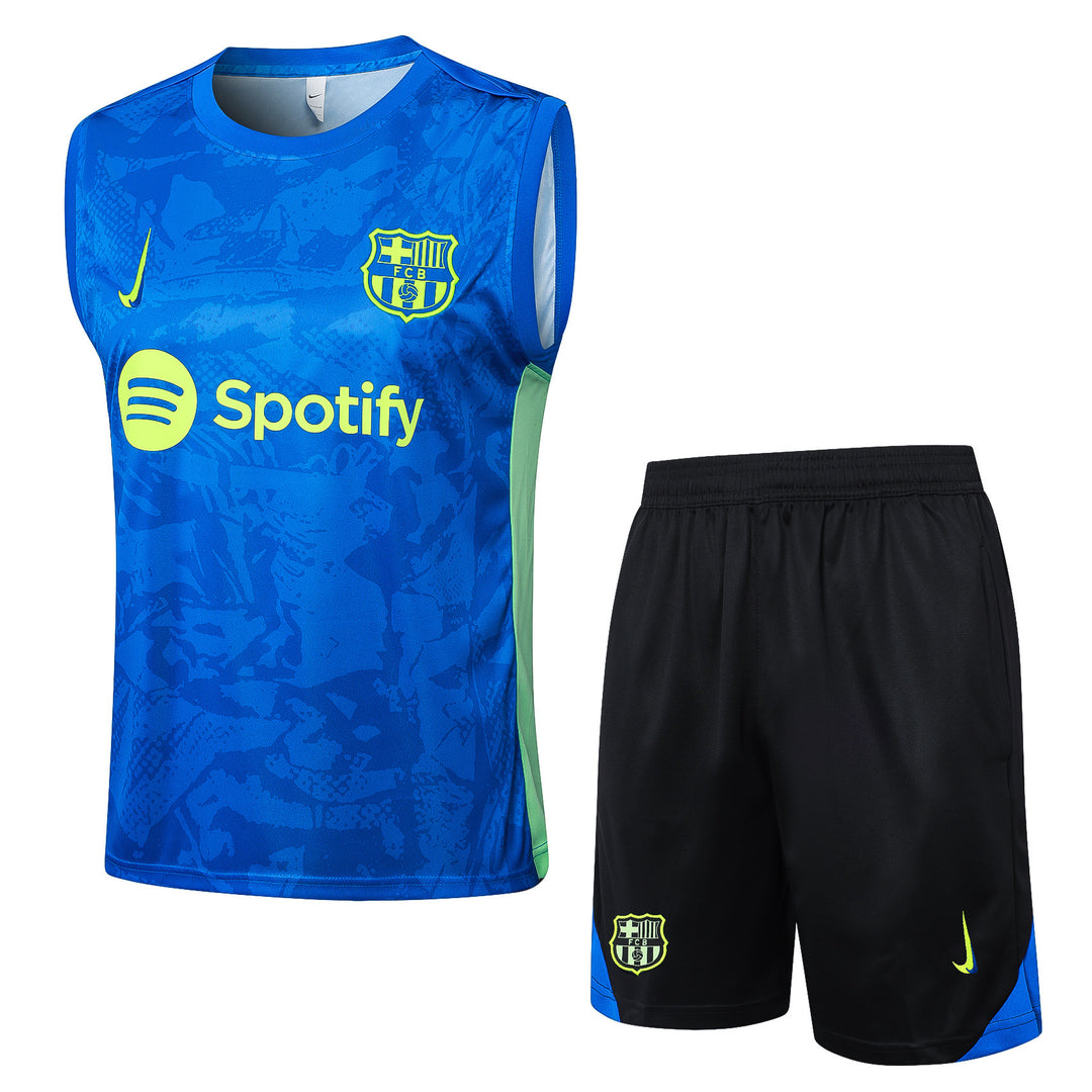 Kit Regata Barcelona 24/25 - Azul Royal/Preto/Verde Menta