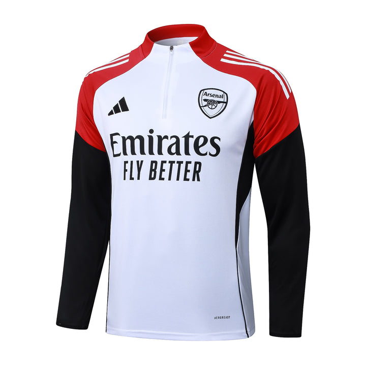 Conjunto Treino Arsenal 25/26 - Vermelho/Branco