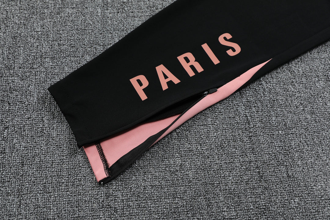 Conjunto PSG 2024/25 Preto/Rosa - Capuz