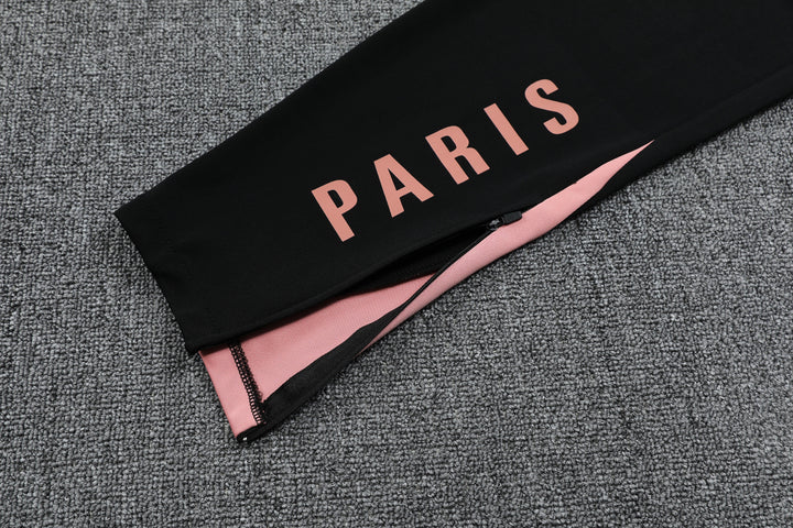 Conjunto PSG 2024/25 Preto/Rosa - Capuz