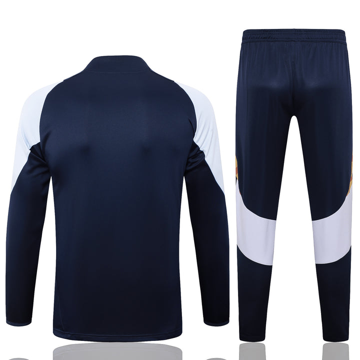 Conjunto Treino Real Madrid 24/25 - Azul Marinho/Laranja