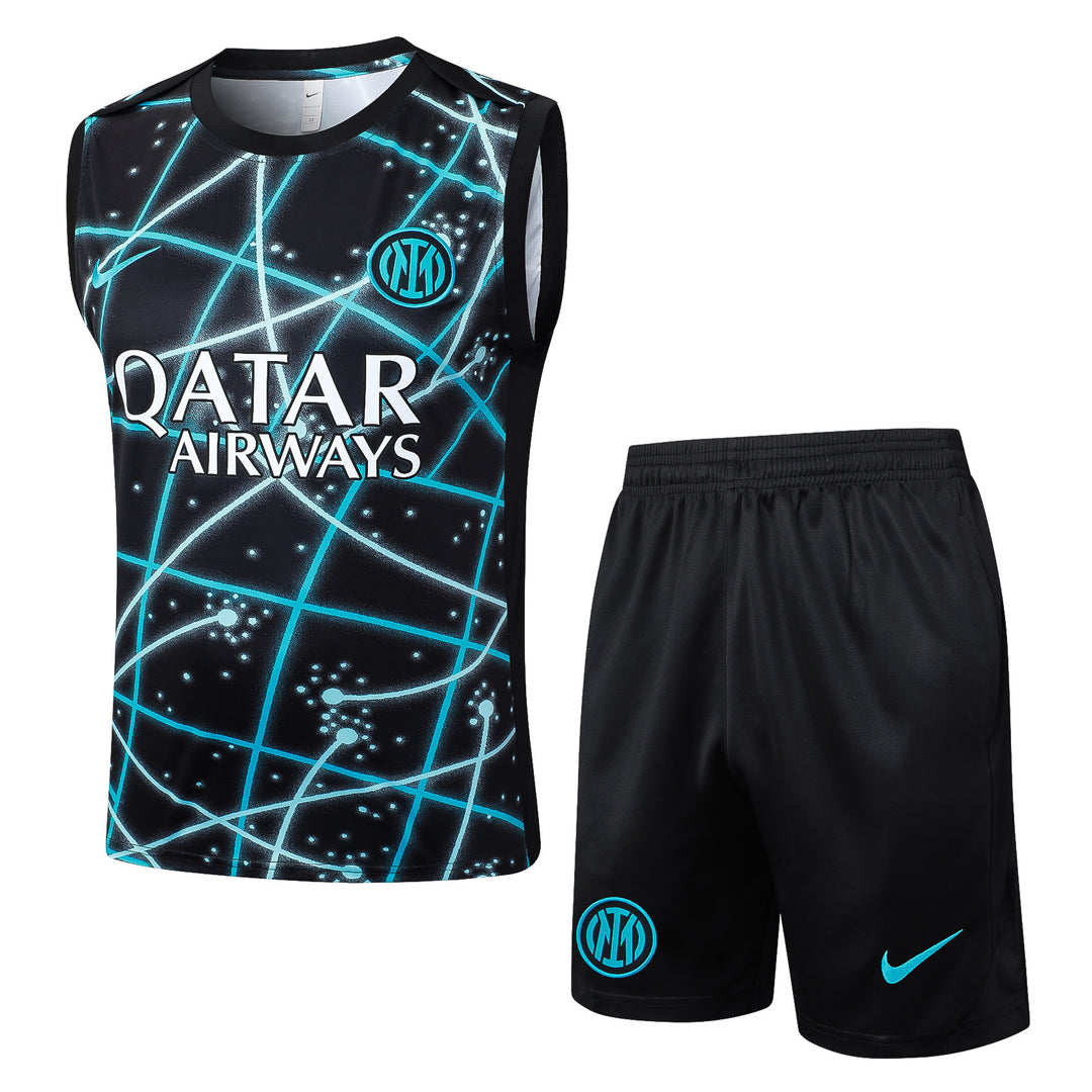 Kit Regata Inter de Milão 25/26 - Preto/Azul Elétrico