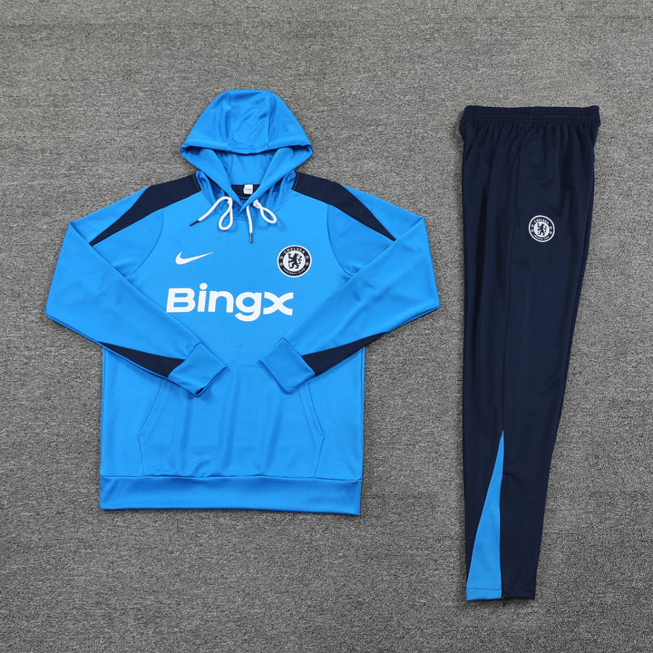 Conjunto Chelsea 2024/25 Azul Claro - Capuz