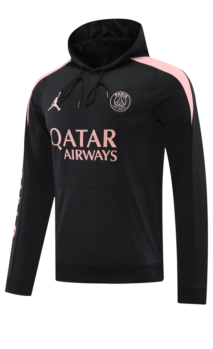 Blusão PSG 2024/25 Preto/Rosa - Capuz