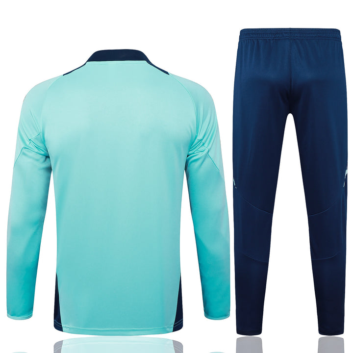 Conjunto Treino Manchester United 24/25 - Turquesa/Azul Marinho