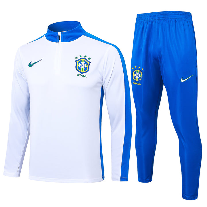 Conjunto Treino Brasil 24/25 - Branco/Azul Royal