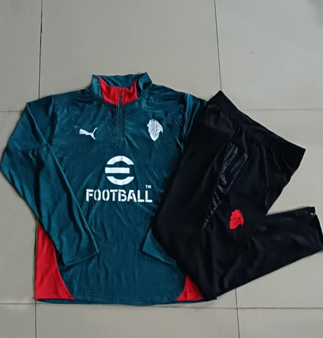 Conjunto Treino AC Milan 25/26 - Verde Petróleo