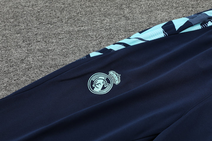 Conjunto Real Madrid 2024/25 Azul Turquesa - Capuz