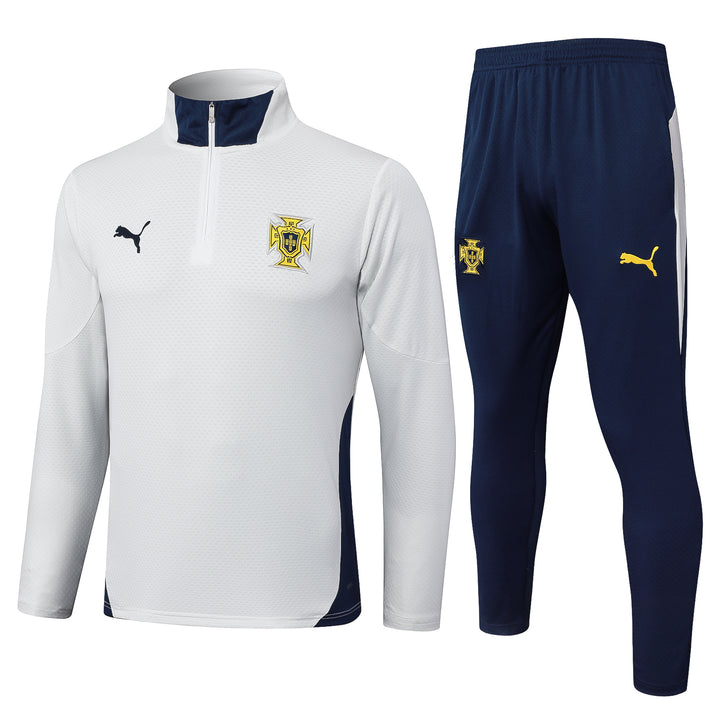 Conjunto Treino Portugal 24/25 - Branco/Azul