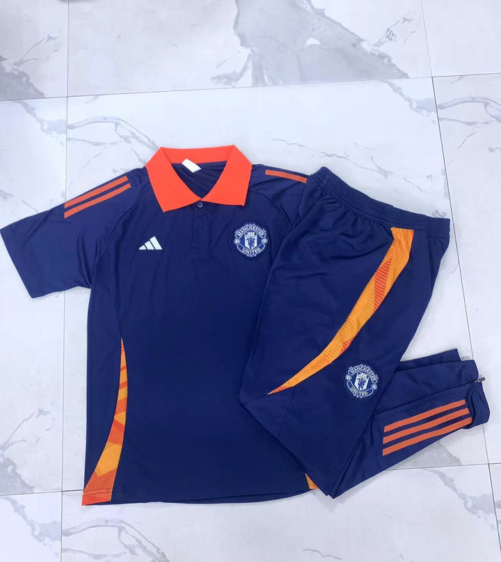 Kit Polo Manchester United 24/25 - Azul Marinho