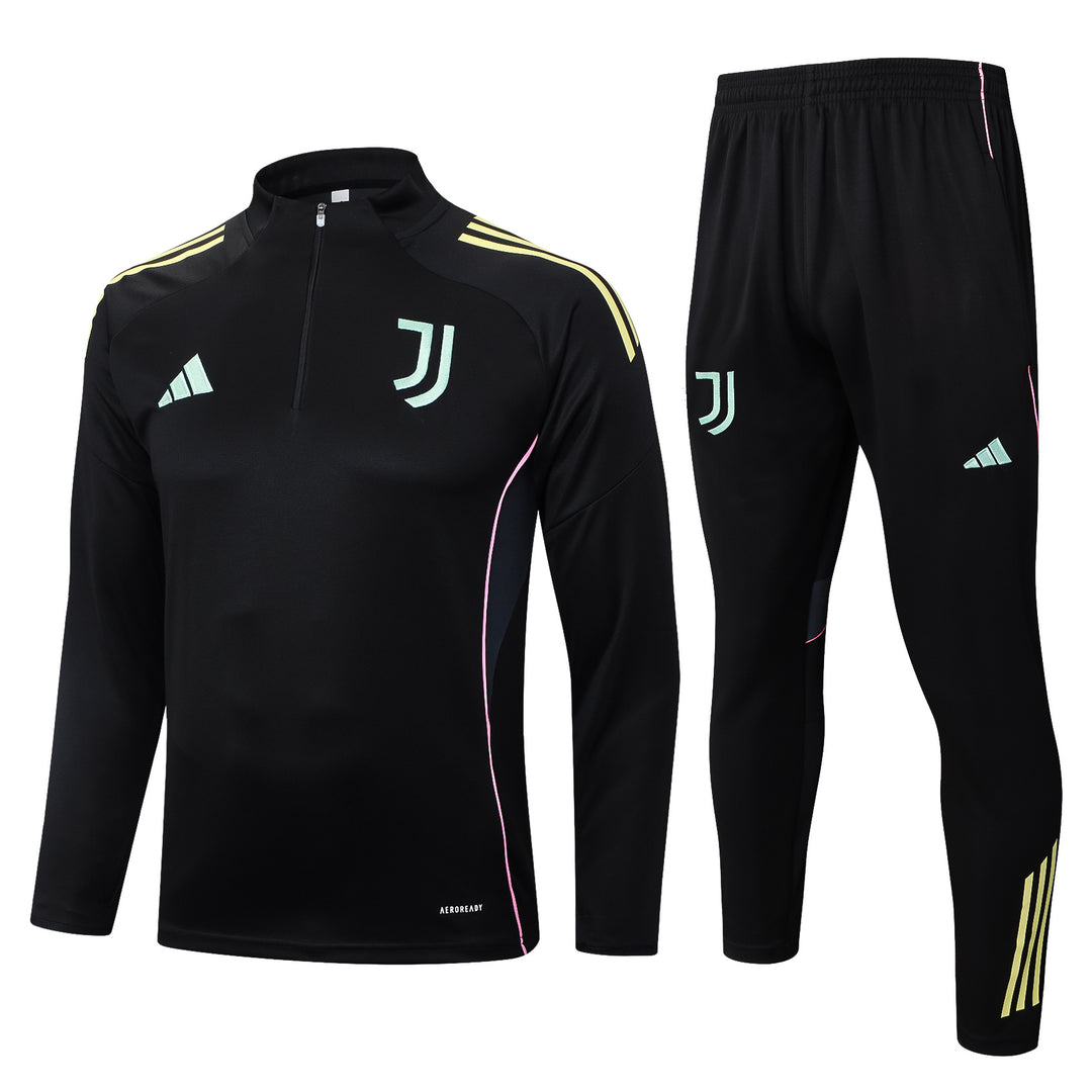Conjunto Treino Juventus 25/26 - Preto/Amarelo