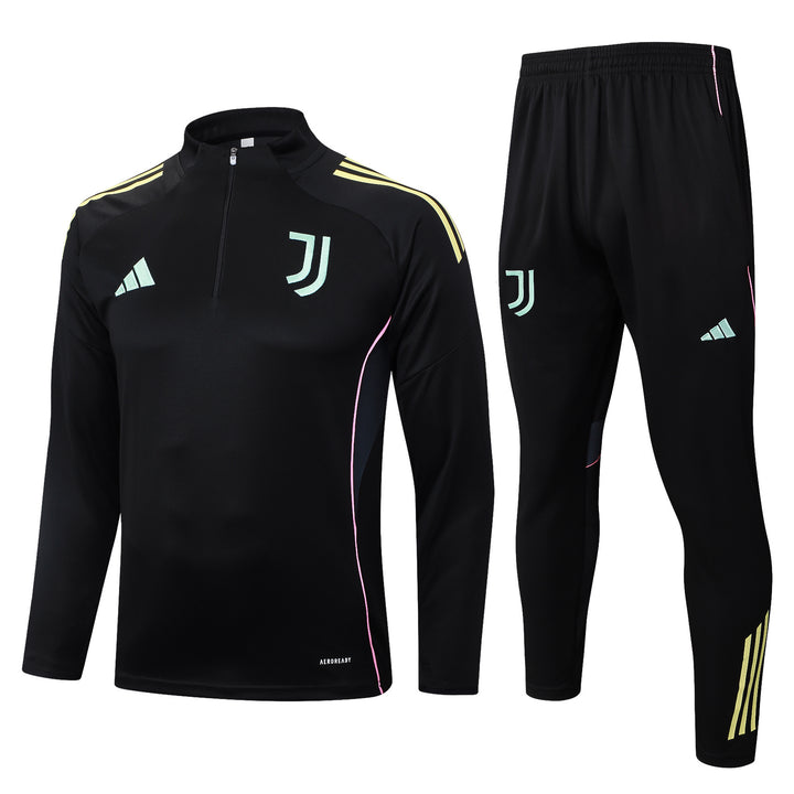 Conjunto Treino Juventus 25/26 - Preto/Amarelo