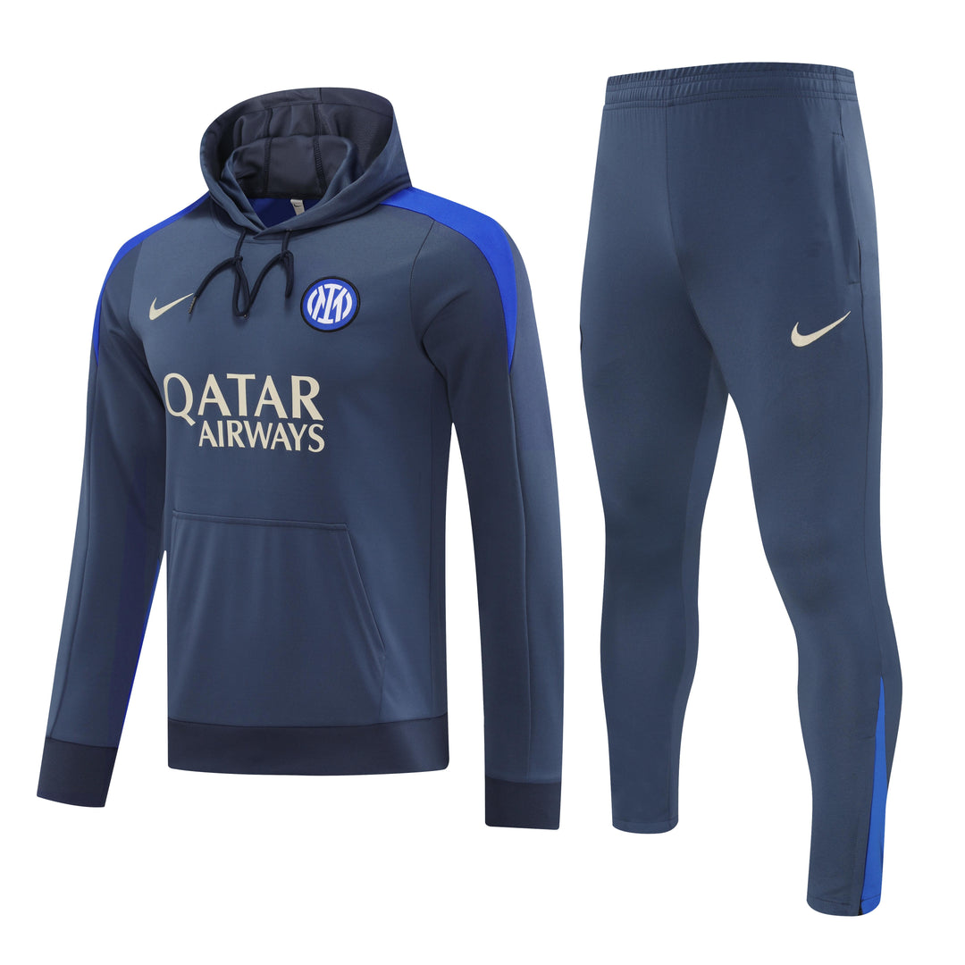 Conjunto Inter de Milão 2024/25 Cinza Azulado - Capuz