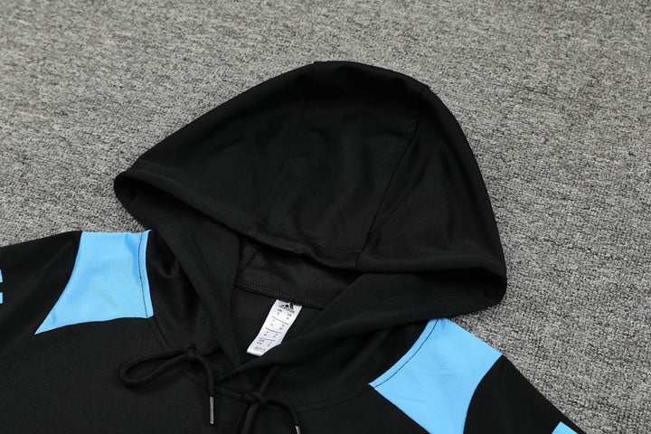 Conjunto Argentina 2024/25 Preto/Azul Claro - Capuz