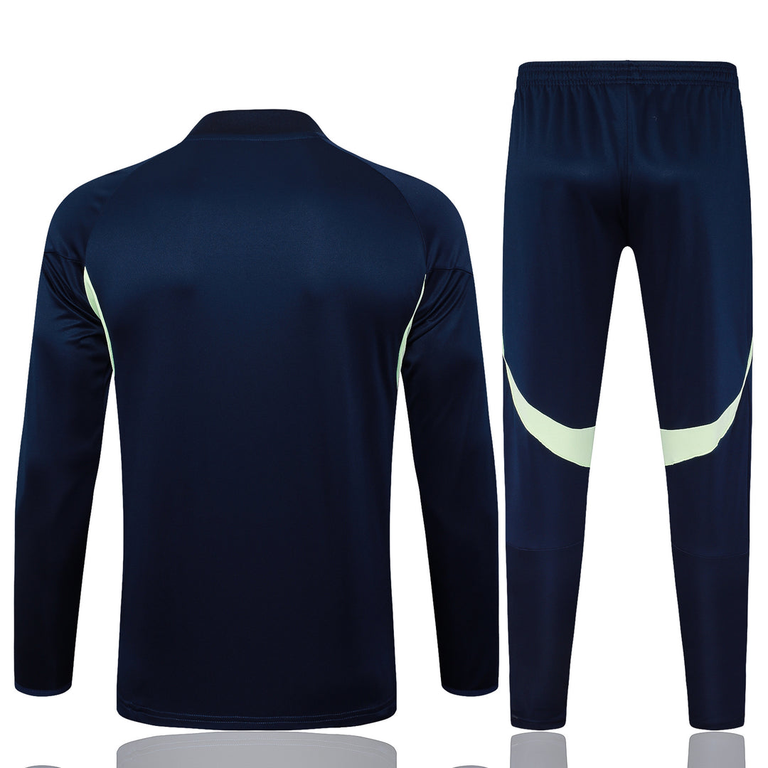 Conjunto Treino Real Madrid 25/26 - Azul Marinho/Verde Claro