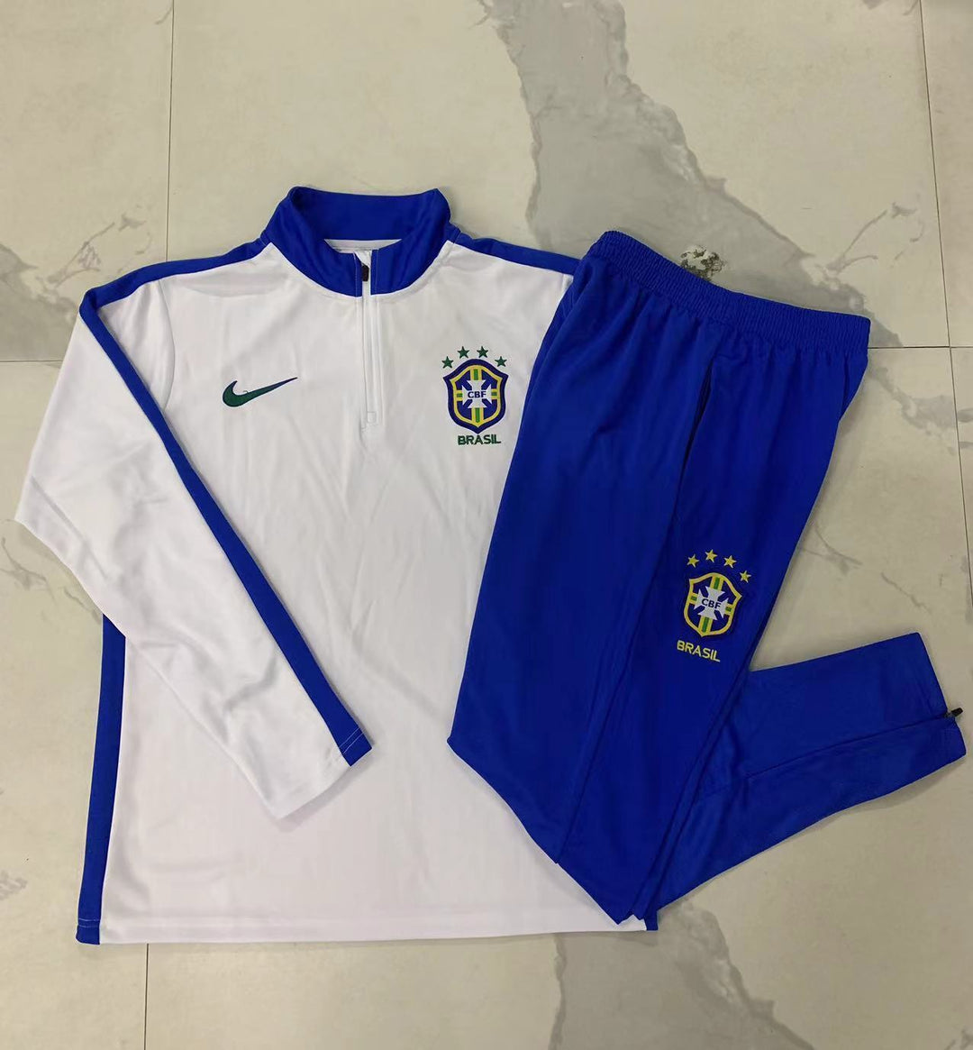 Conjunto Treino Brasil 24/25 - Branco/Azul Royal
