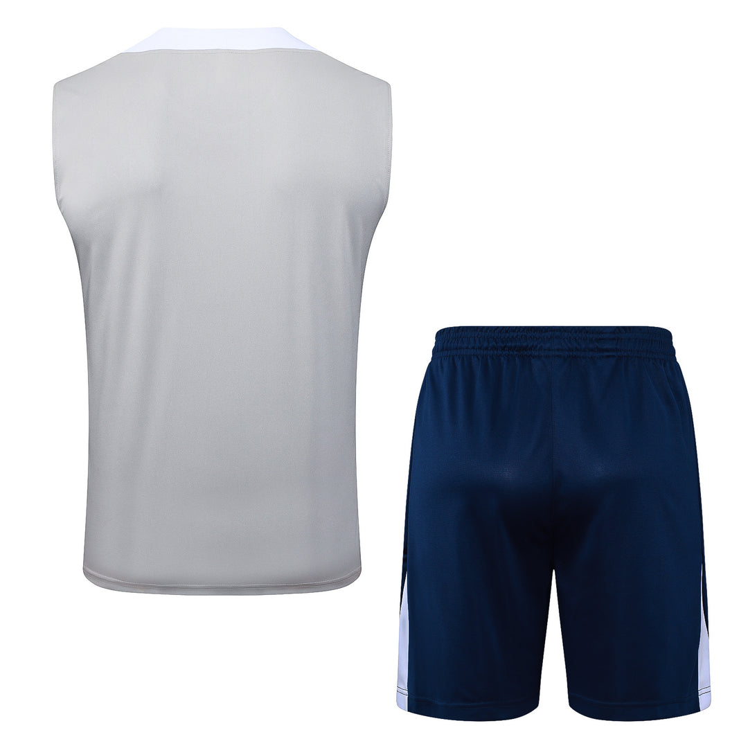 Kit Regata Tottenham 25/26 - Cinza Claro/Branco/Azul Marinho
