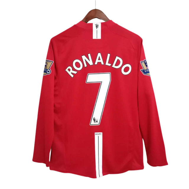 Camisa Retrô Manchester United 2007/09 - Ronaldo #7 (+Patches)