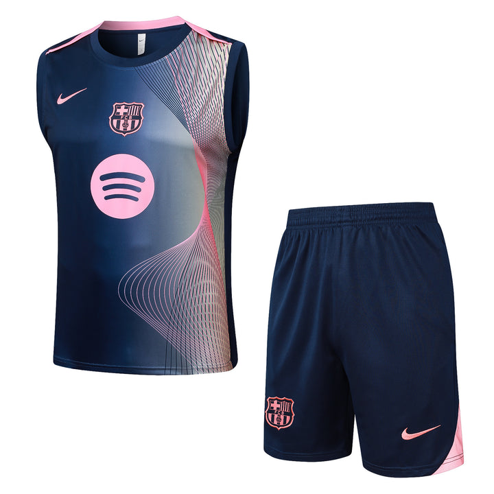 Kit Regata Barcelona 25/26 - Azul Marinho/Rosa Chiclete