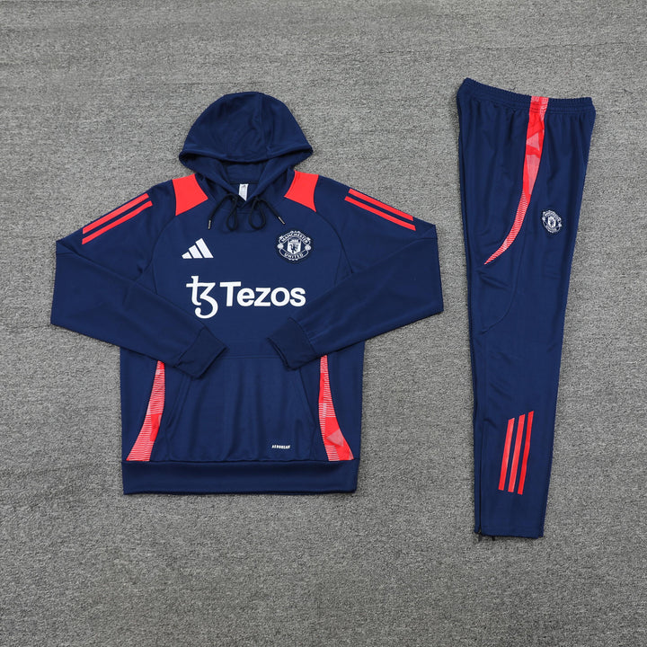 Conjunto Manchester United 2024/25 Azul Marinho - Capuz
