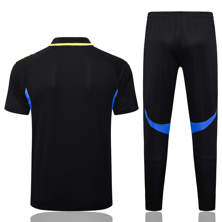 Kit Polo Manchester United 25/26 - Preto/Amarelo