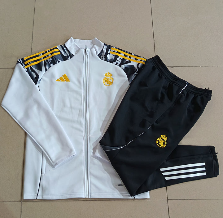 Conjunto Real Madrid 25/26 - Branco Estampado