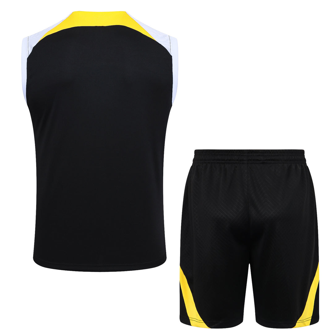 Kit Regata Chelsea 23/24 - Preto/Branco/Amarelo
