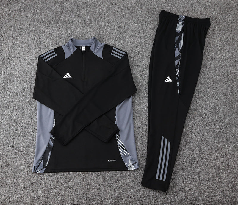 Conjunto Treino Adidas - Preto/Cinza