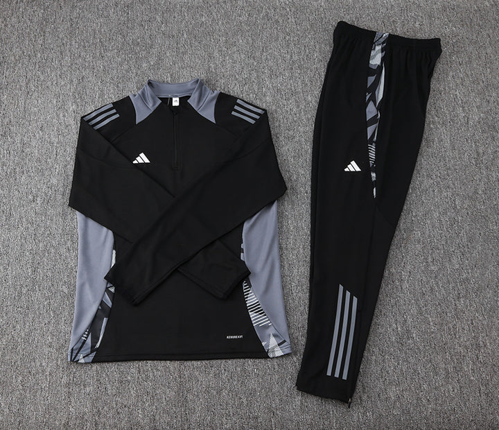 Conjunto Treino Adidas - Preto/Cinza
