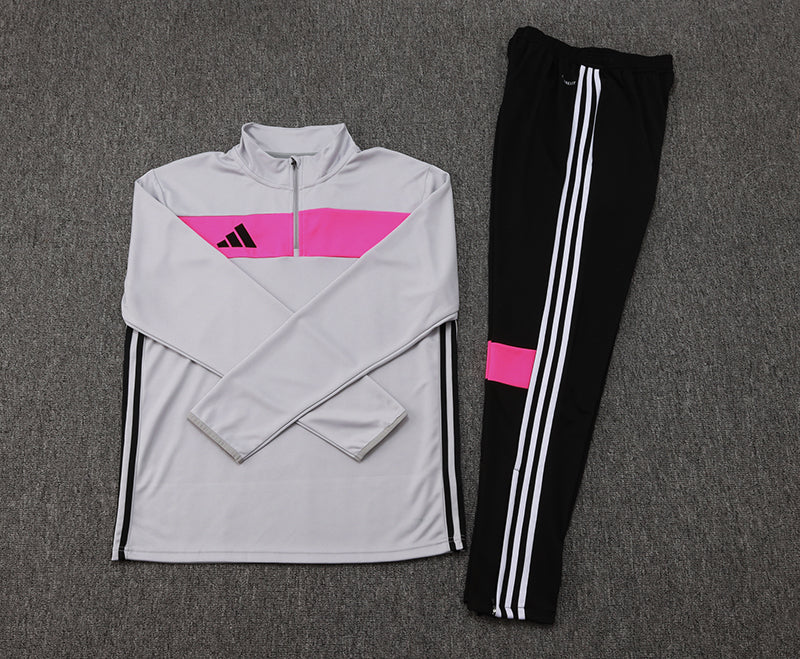 Conjunto Treino Adidas - Cinza/Rosa