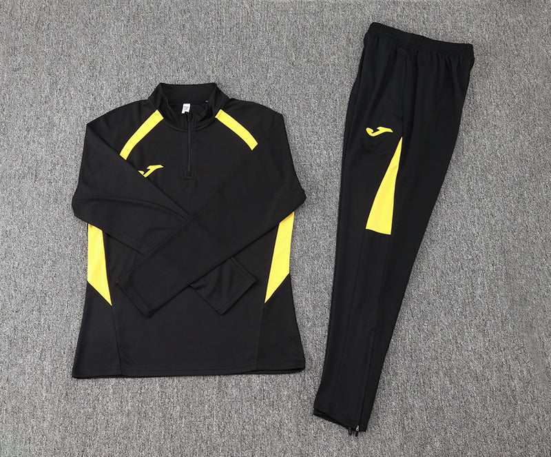 Conjunto Treino Joma - Preto/Amarelo