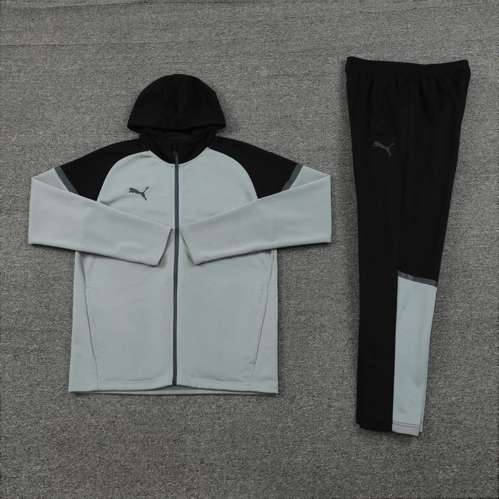 Conjunto Puma Tech Fleece - Cinza/Preto
