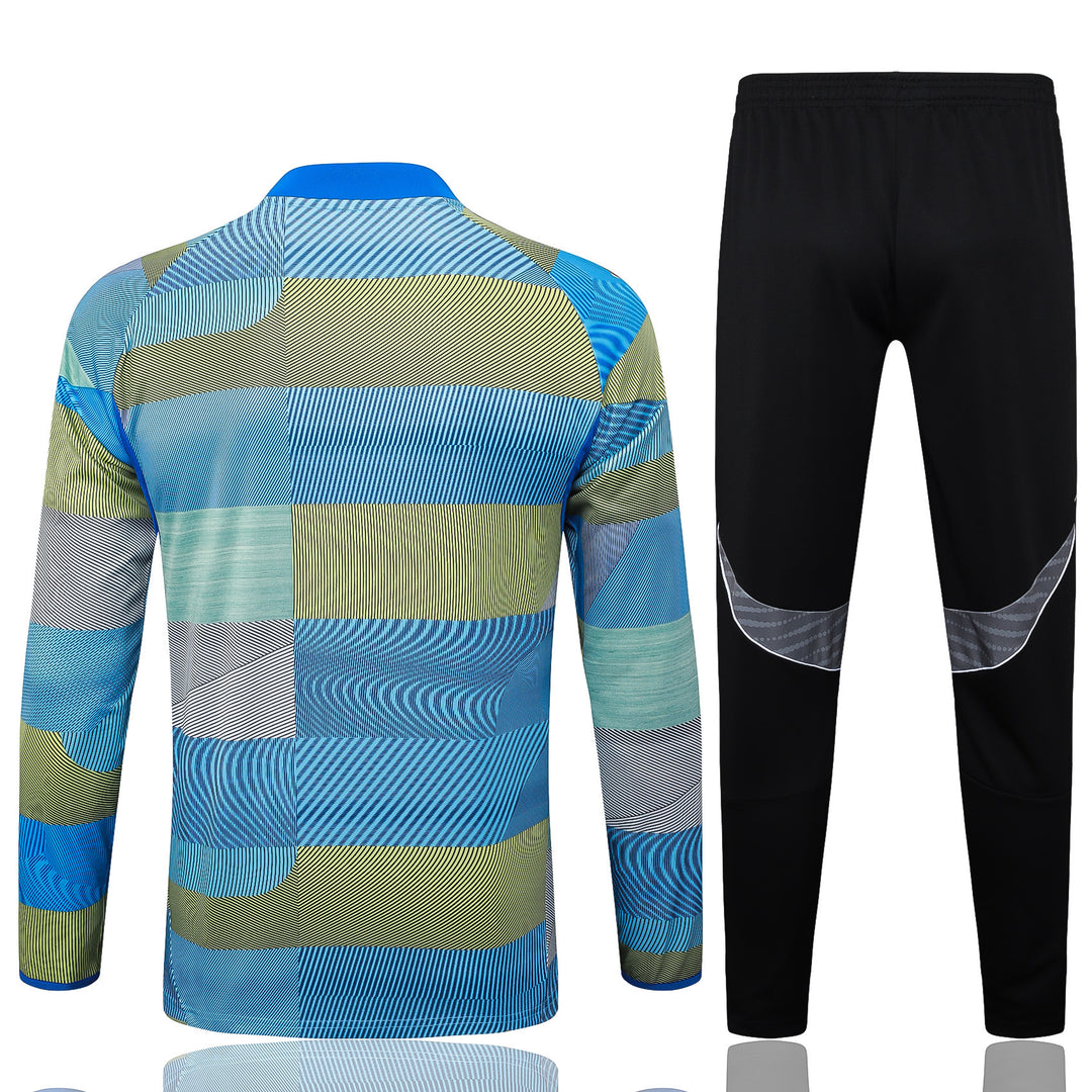 Conjunto Treino Real Madrid 25/26 - Mesclado Azul Claro/Verde Musgo