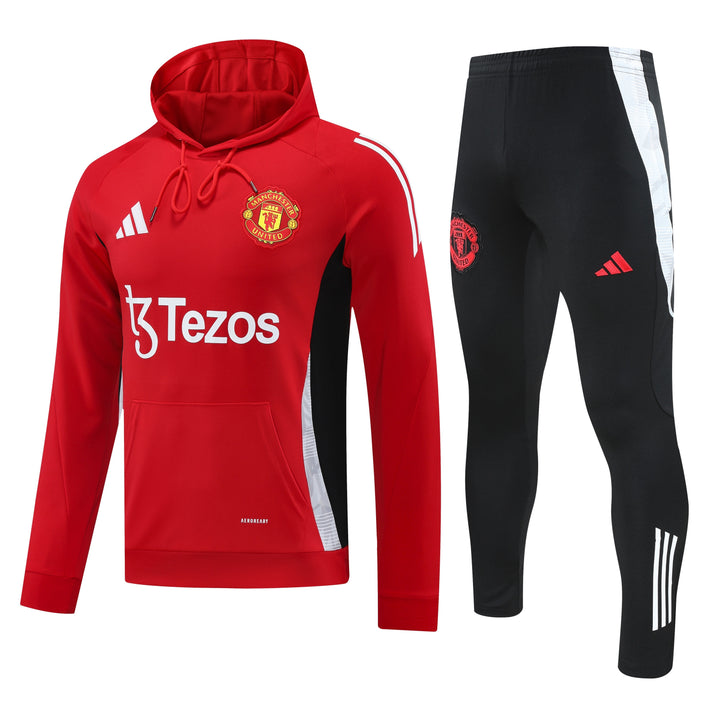 Conjunto Manchester United 2024/25 Vermelho/Preto - Capuz