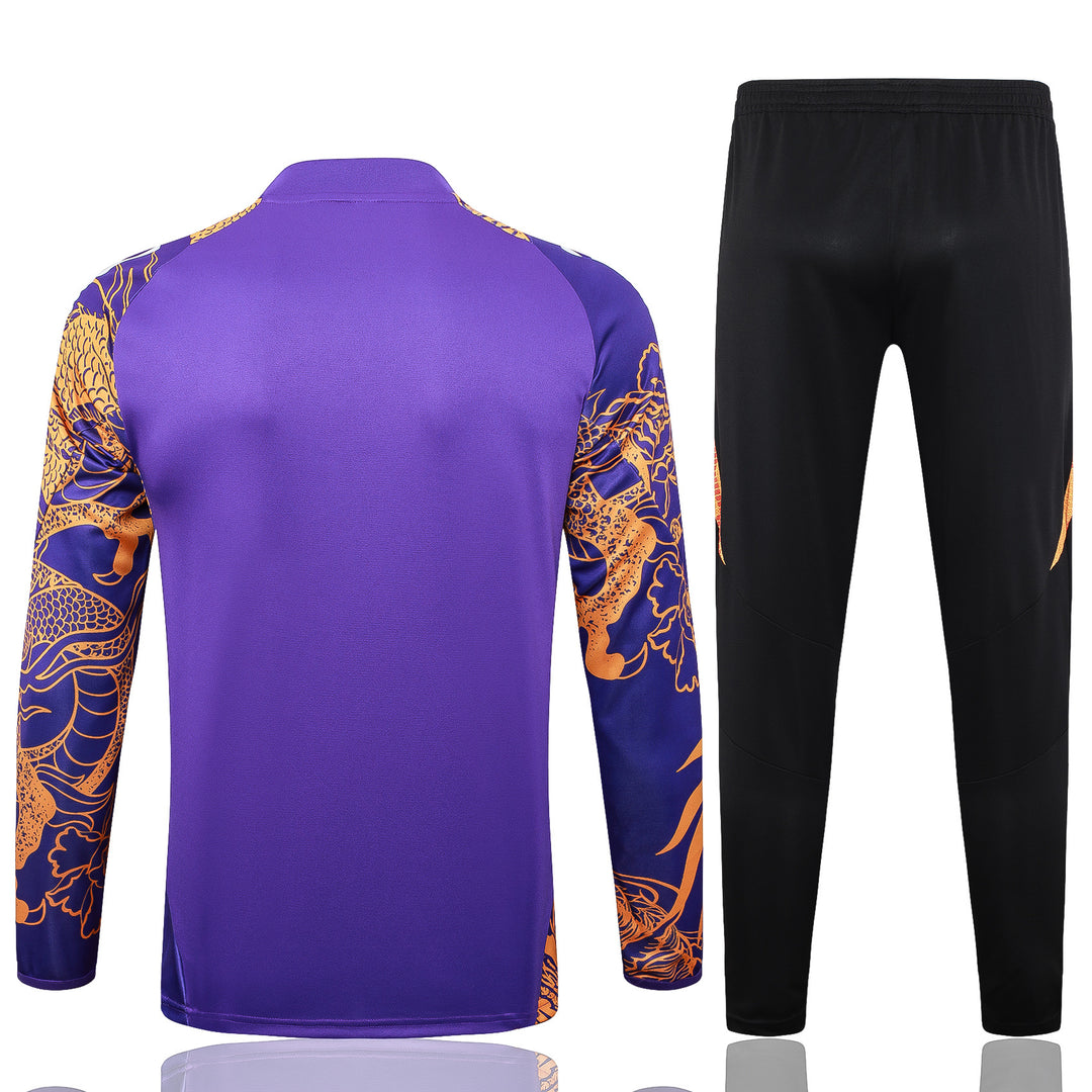 Conjunto Treino Real Madrid 24/25 - Roxo/Laranja