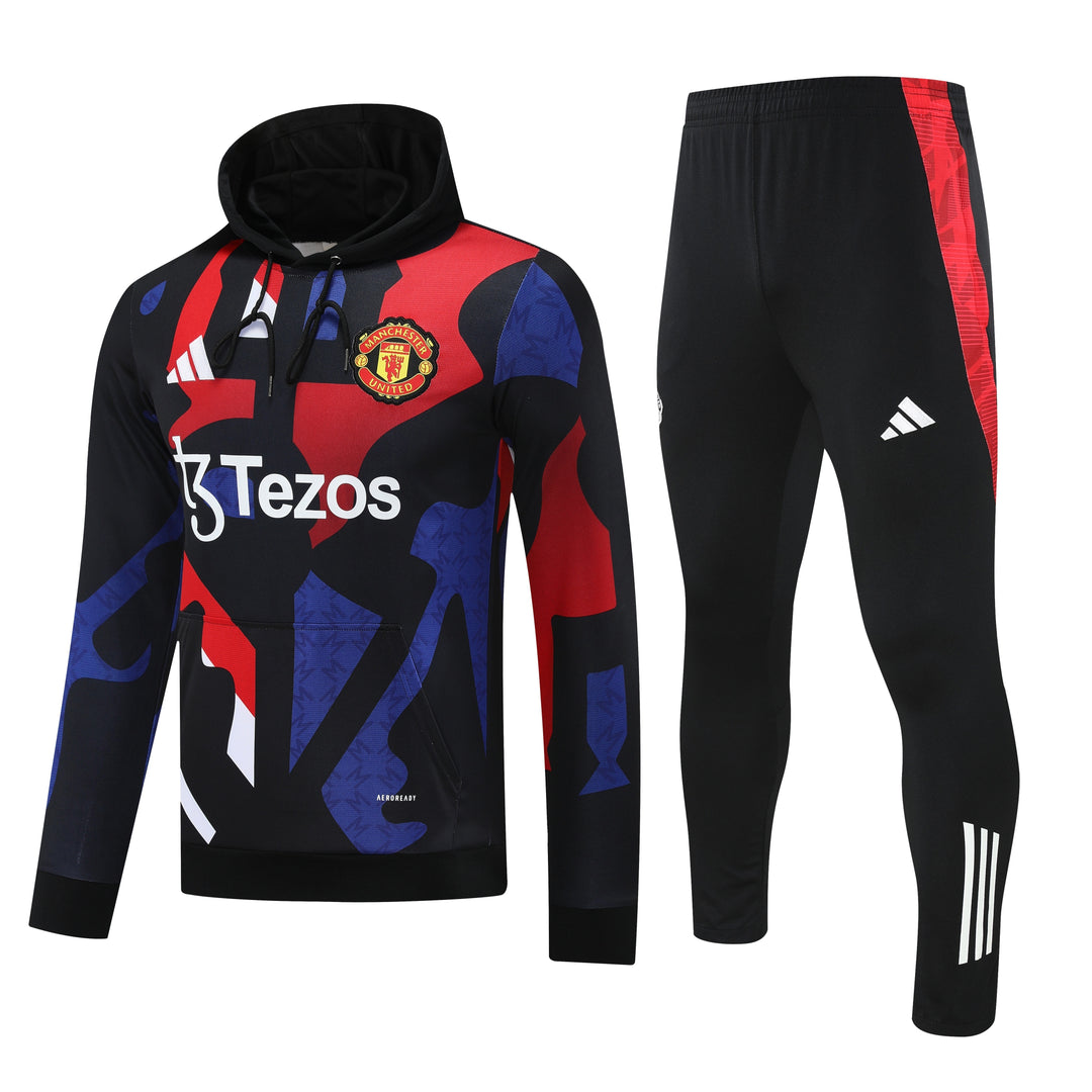 Conjunto Manchester United 2025/26 Preto II - Capuz