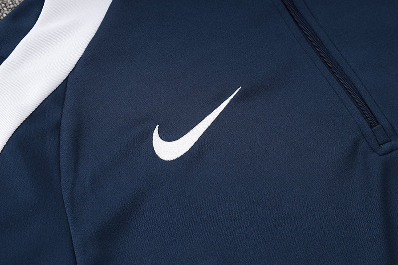 Blusão Treino Nike - Azul Marinho/Branco