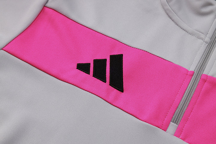 Blusão Treino Adidas - Cinza/Rosa