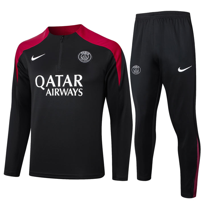 Conjunto Treino PSG 24/25 - Preto/Marsala