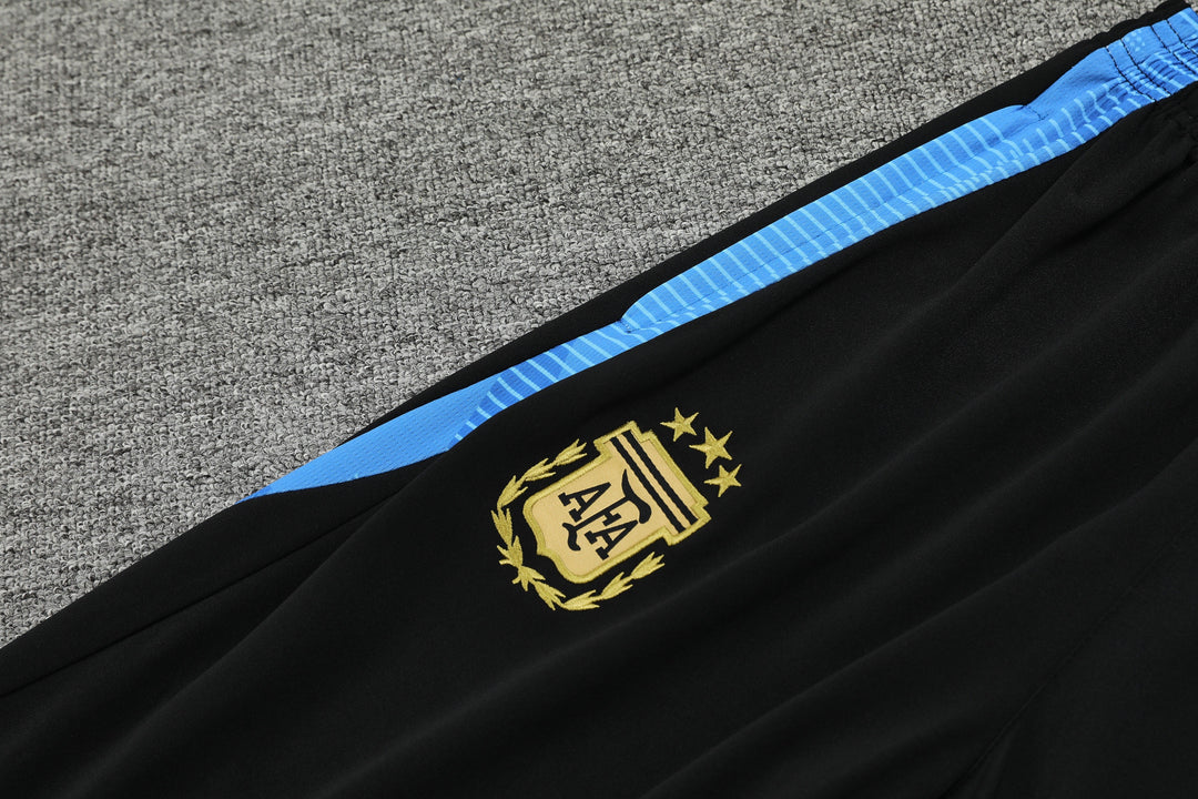 Conjunto Argentina 2024/25 Preto/Azul Claro - Capuz