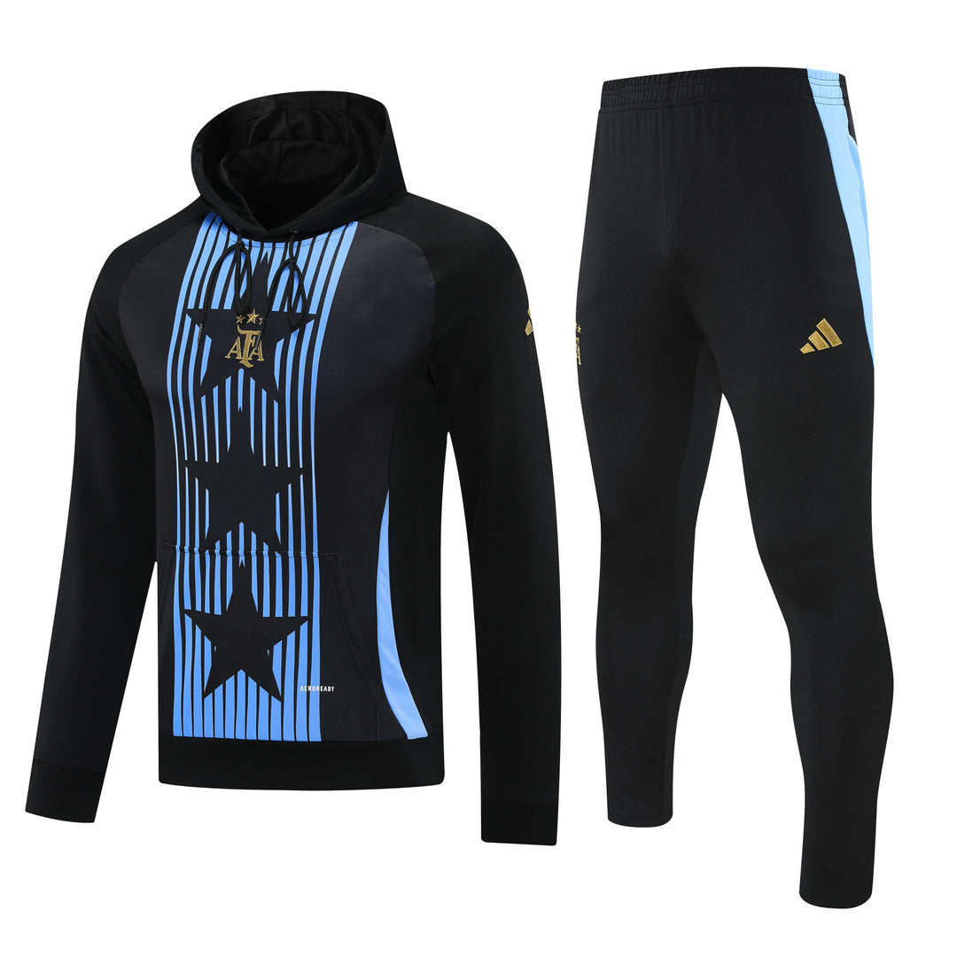 Conjunto Argentina 2025/26 Preto - Capuz