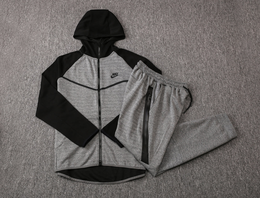 Conjunto Nike Tech Fleece - Cinza/Preto