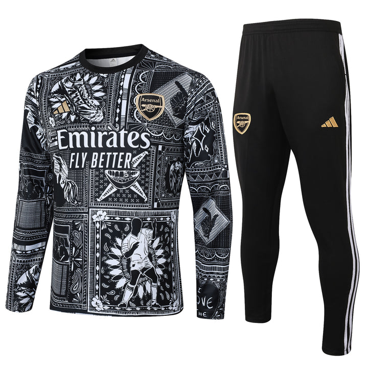Conjunto Treino Arsenal 23/24 - Mosaico Preto/Branco